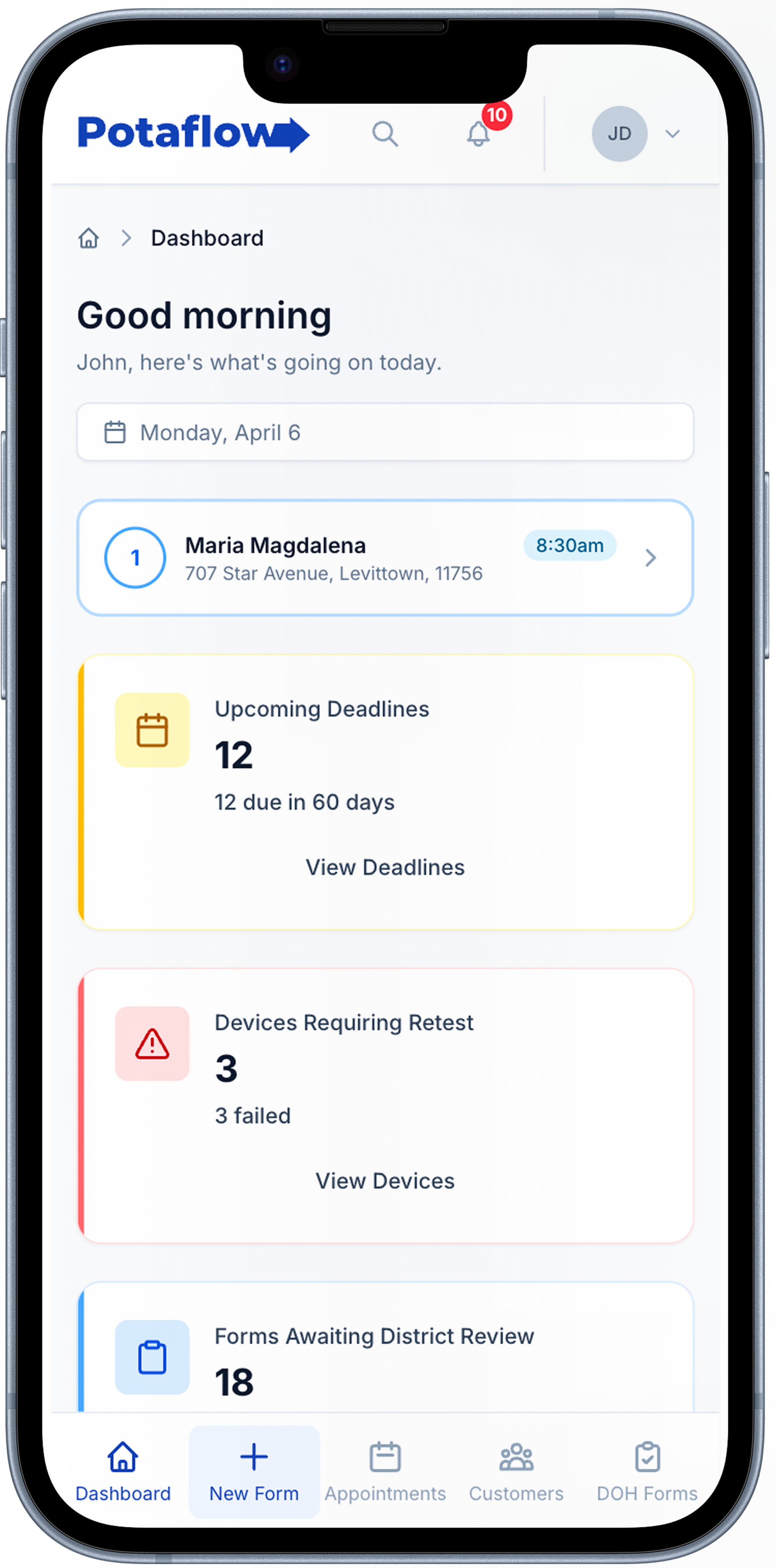 Potaflow on mobile