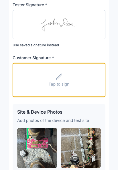 Sign on screen